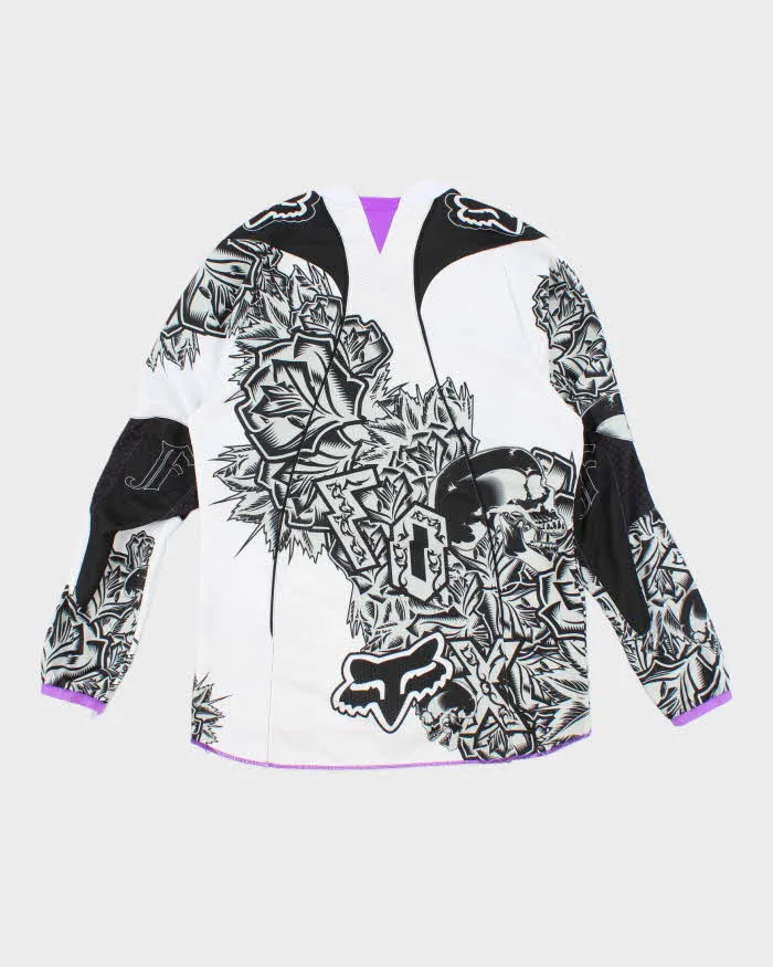 Vintage Y2K Fox Racing Gothic Print Motocross Jersey - M sold by Rokit product image thumbnail 2