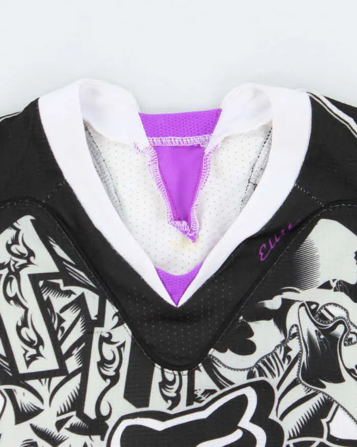 Vintage Y2K Fox Racing Gothic Print Motocross Jersey - M sold by Rokit product image thumbnail 5