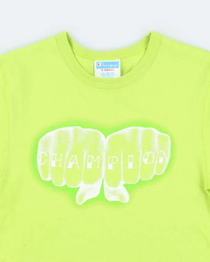 Vintage 2000's Champion Knuckle Spell Out Graphic T-Shirt - XS sold by Rokit product image thumbnail 3