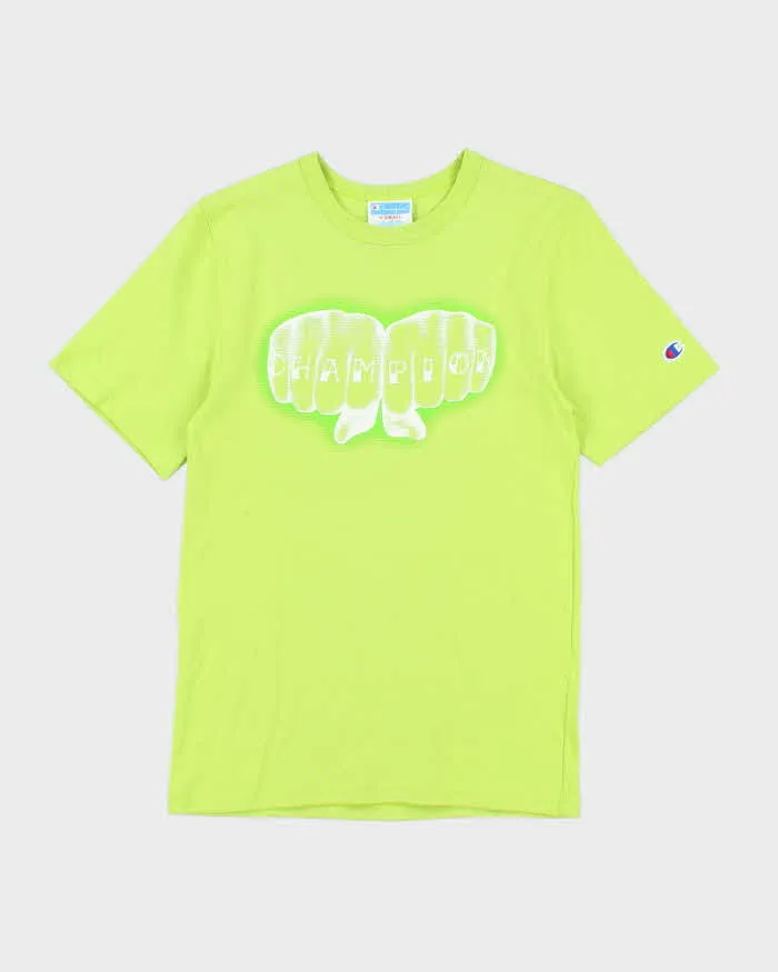Vintage 2000's Champion Knuckle Spell Out Graphic T-Shirt - XS sold by Rokit