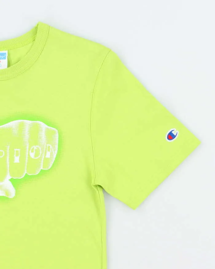 Vintage 2000's Champion Knuckle Spell Out Graphic T-Shirt - XS sold by Rokit product image thumbnail 4