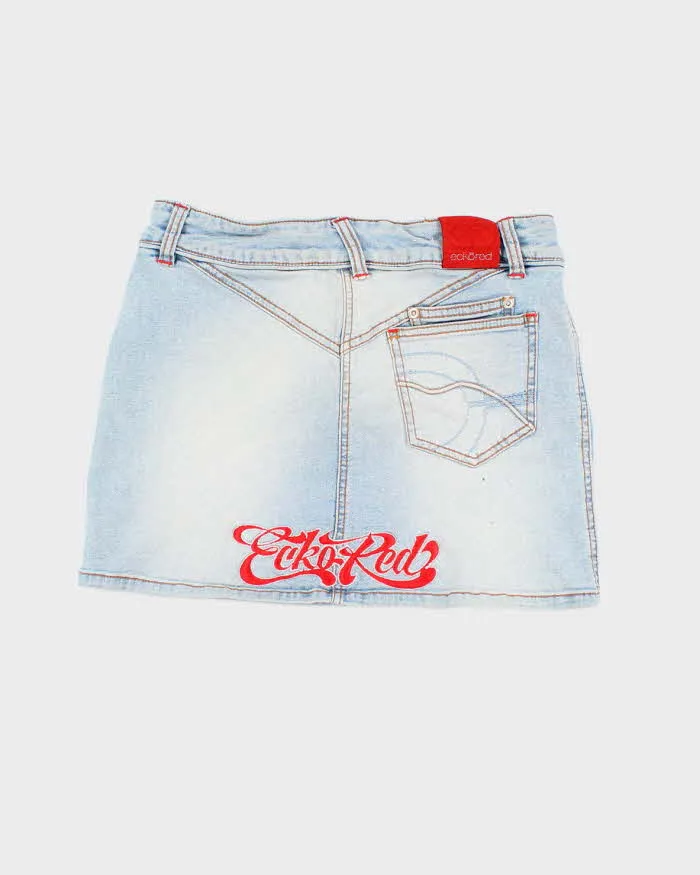 Vintage Y2k 00s Ecko Red Denim Mini Skirt - XS sold by Rokit product image thumbnail 2