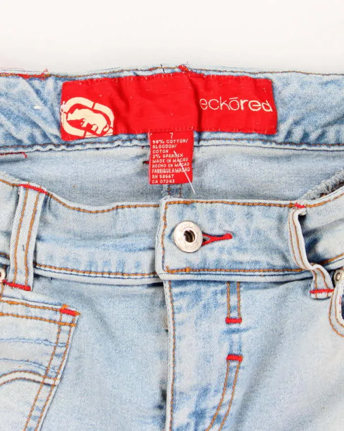 Vintage Y2k 00s Ecko Red Denim Mini Skirt - XS sold by Rokit product image thumbnail 5