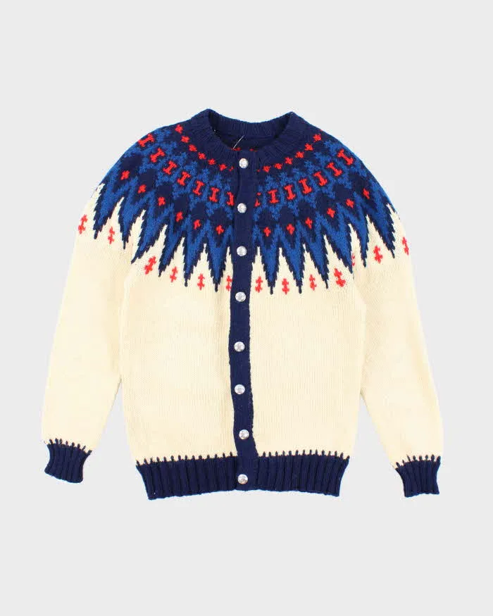 Vintage Handmade Nordic Style Knit Cardigan - M sold by Rokit