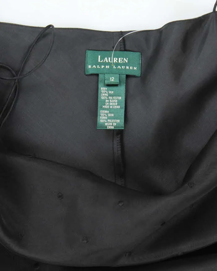 Vintage 90s Ralph Lauren Embroidered Silk Dress - M sold by Rokit product image thumbnail 5