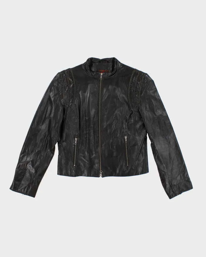 Vintage Y2K Danier Multi Zip Lightweight Leather Jacket - L sold by Rokit