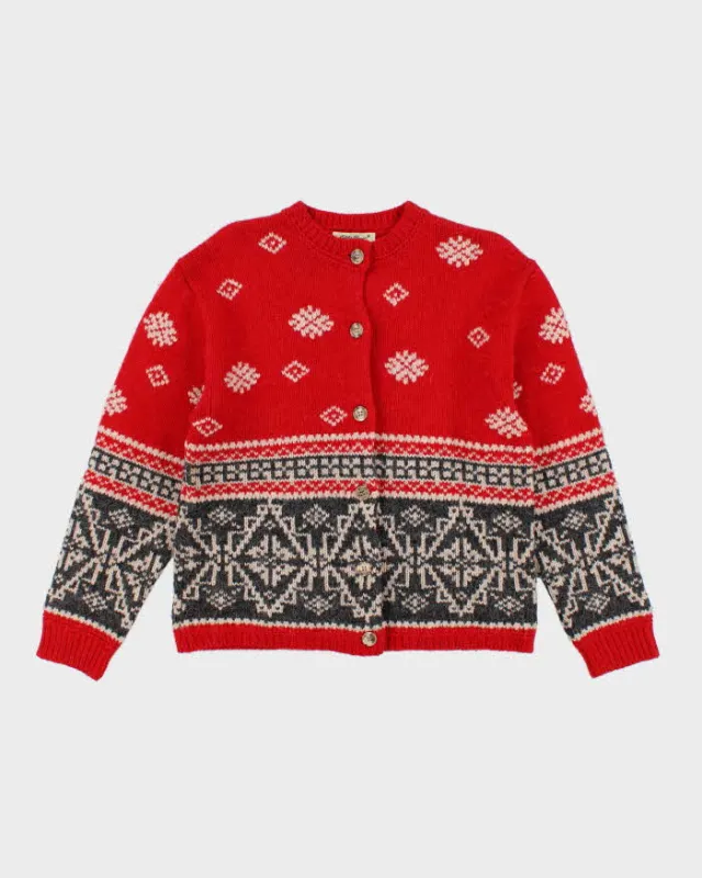 Vintage Eddie Bauer Wool & Alpaca Blend Chunky Knit Cardigan - S sold by Rokit