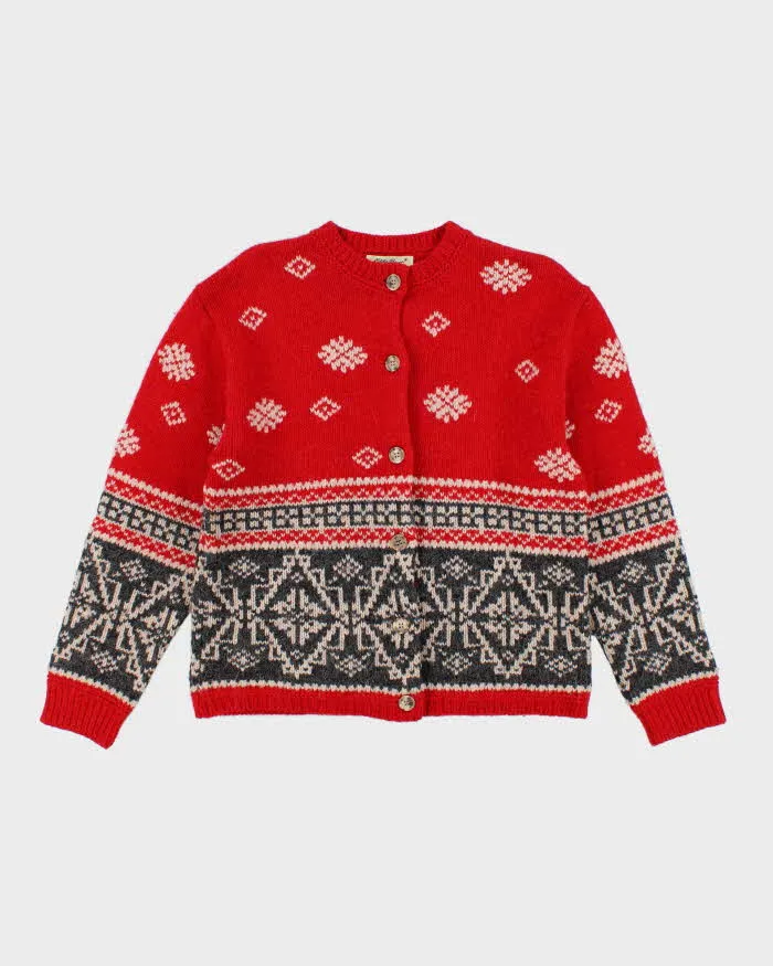 Vintage Eddie Bauer Wool & Alpaca Blend Chunky Knit Cardigan - S sold by Rokit