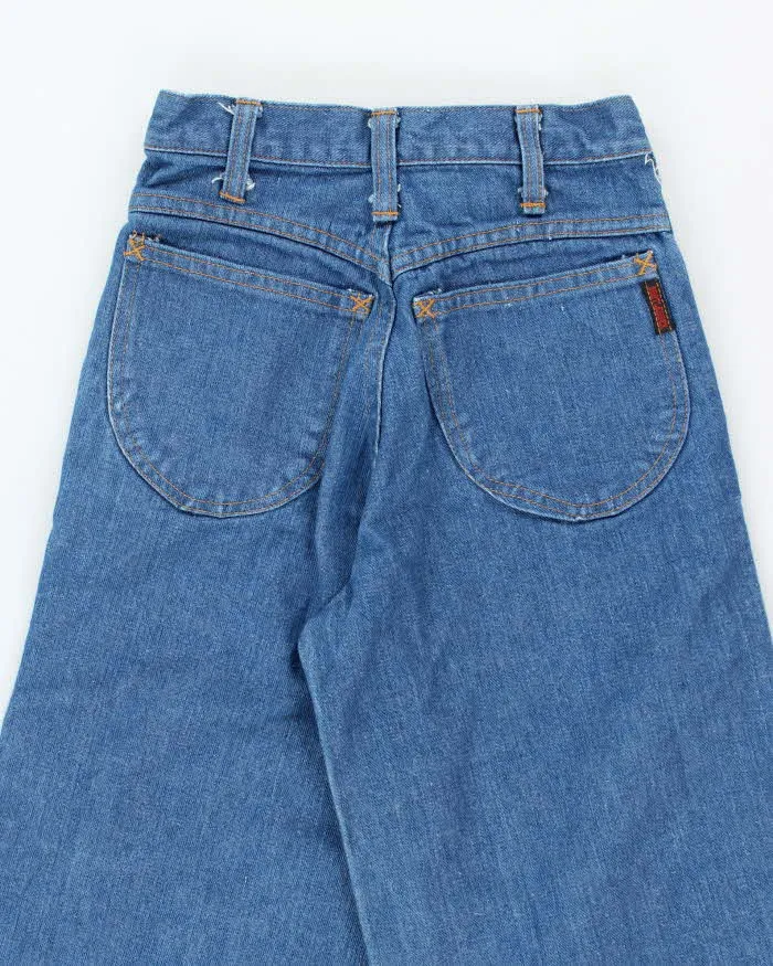 Vintage 80's Bootlegger Medium Wash High Waisted Flared Jeans - W22 L35 sold by Rokit product image thumbnail 4