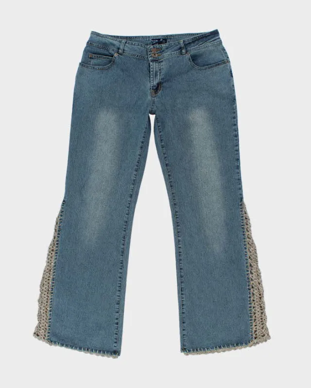 Vintage Y2k 00s Armour Crochet Detail Jeans - W34 L32 made by Rokit