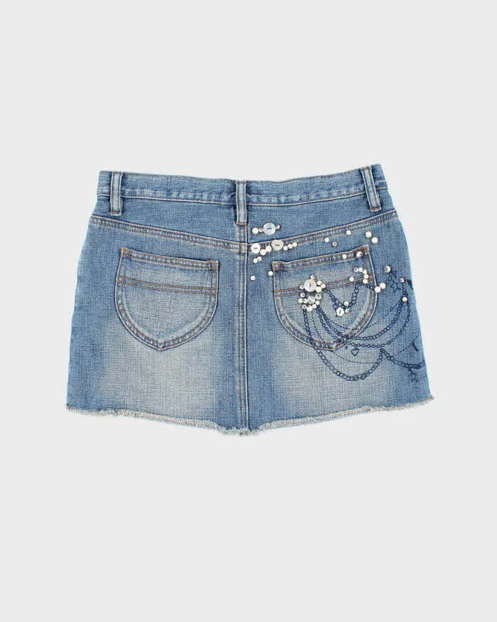 Vintage Y2k 00s Guess Embellished Denim Mini Skirt - XS sold by Rokit product image thumbnail 2