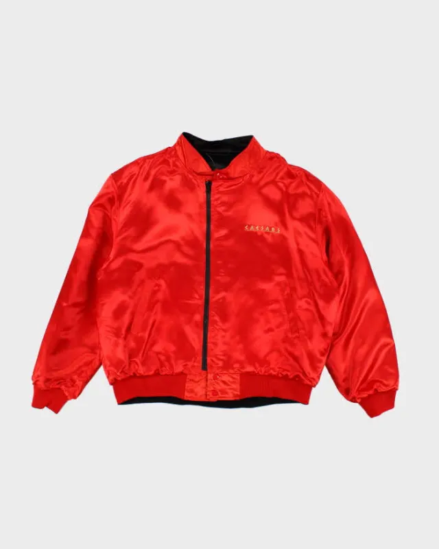 Vintage 90's Cesears Palace Las Vegas Embroidered Reversible Satin Bomber - XL sold by Rokit