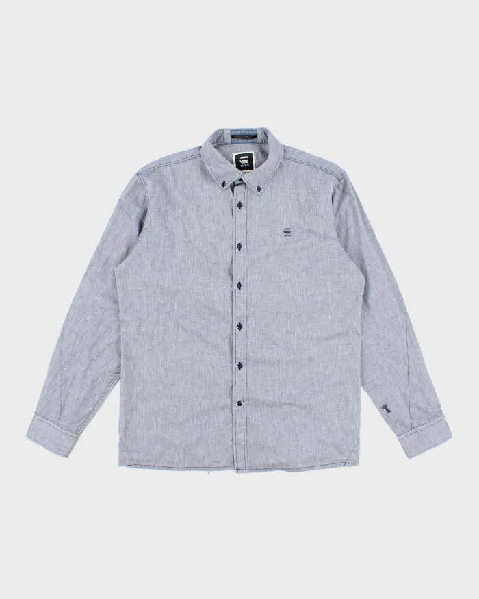 Vintage Y2K G-Star Raw Grey Brushed Long Sleeve Shirt - XL sold by Rokit