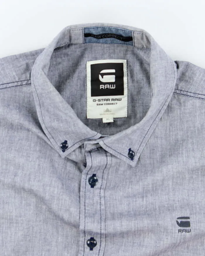 Vintage Y2K G-Star Raw Grey Brushed Long Sleeve Shirt - XL sold by Rokit product image thumbnail 5