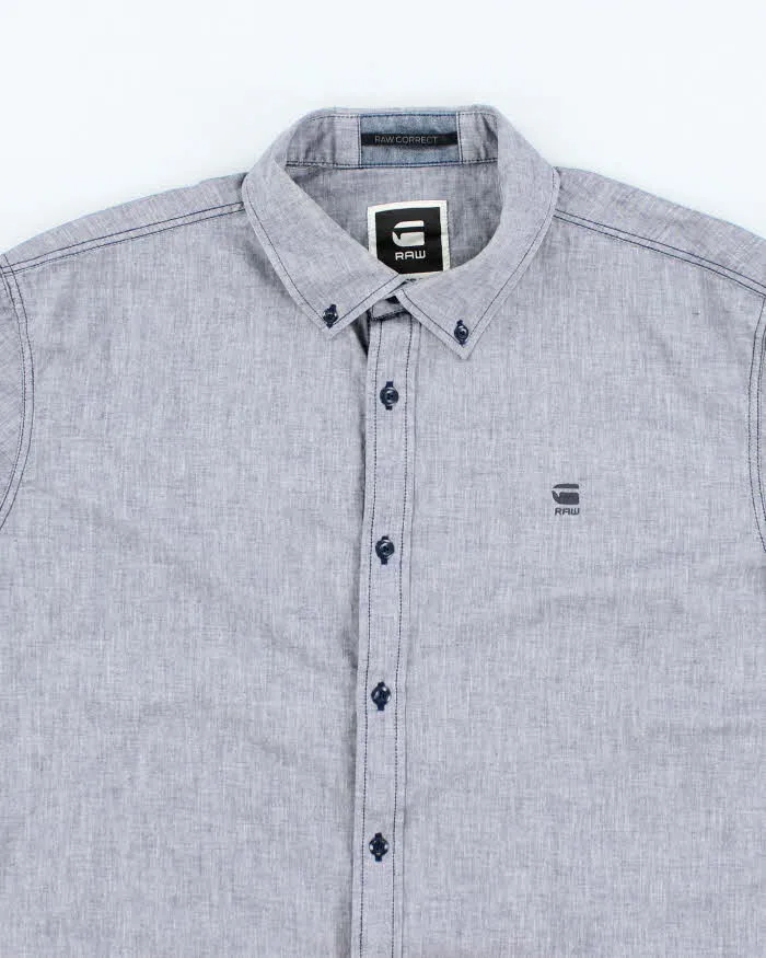 Vintage Y2K G-Star Raw Grey Brushed Long Sleeve Shirt - XL sold by Rokit product image thumbnail 3