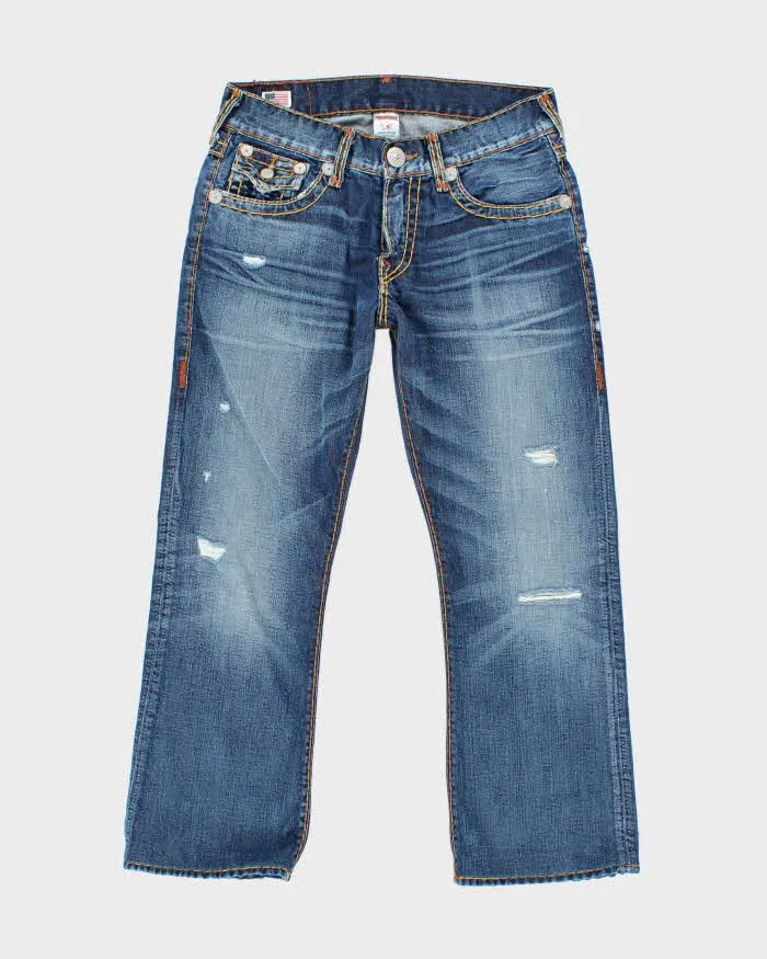 Vintage Y2K True Religion Dark Wash Straight Leg Jeans - W32 L28 sold by Rokit