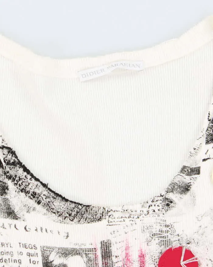 Vintage Y2k 00s Didier Parakian Newspaper Print Button Top - S sold by Rokit product image thumbnail 5