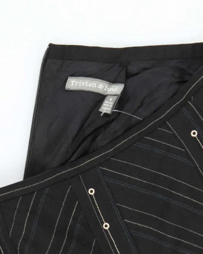 Y2k 00s Tristan & Iseut Pinstripe Patterned Asymmetrical Skirt - W27 sold by Rokit product image thumbnail 5