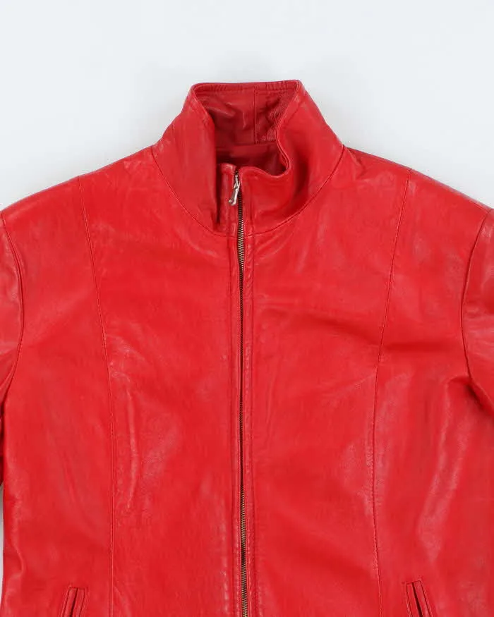 Vintage Vera Pelle Red Leather Jacket - L sold by Rokit product image thumbnail 3