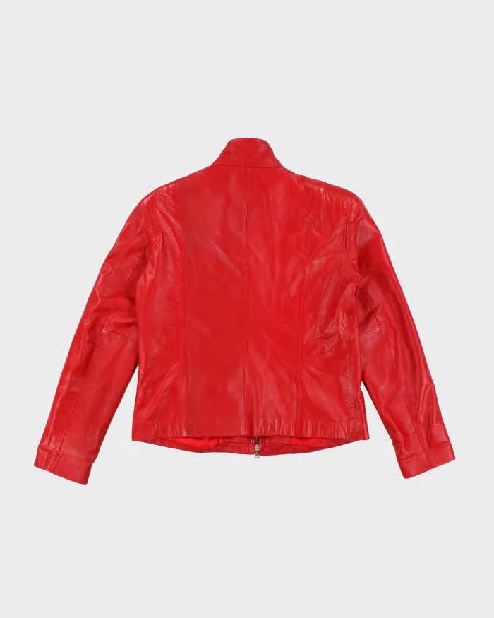 Vintage Vera Pelle Red Leather Jacket - L sold by Rokit product image thumbnail 2