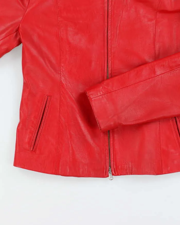 Vintage Vera Pelle Red Leather Jacket - L sold by Rokit product image thumbnail 4