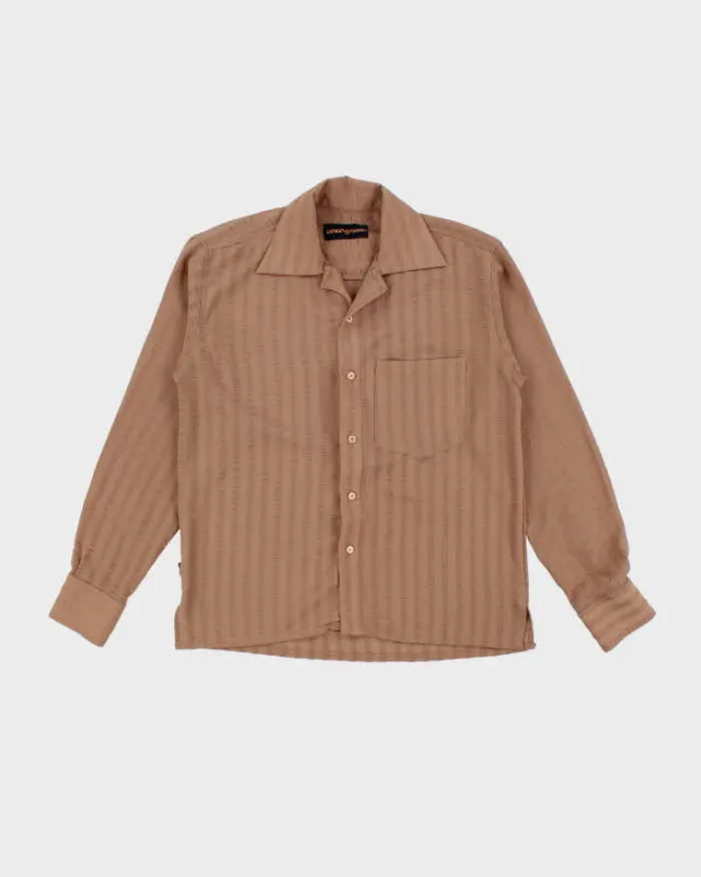 Vintage Emporio Armani All Over Print Textured Shirt - L sold by Rokit