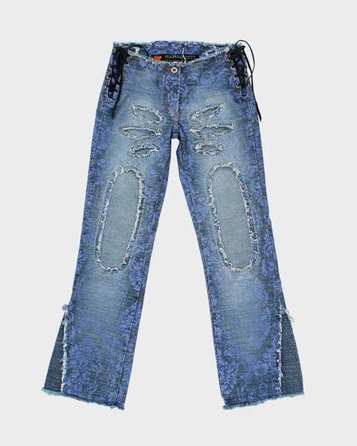Vintage Y2k 00s Parasuco Ergonomic Lace-up Jeans - W27 L28 sold by Rokit