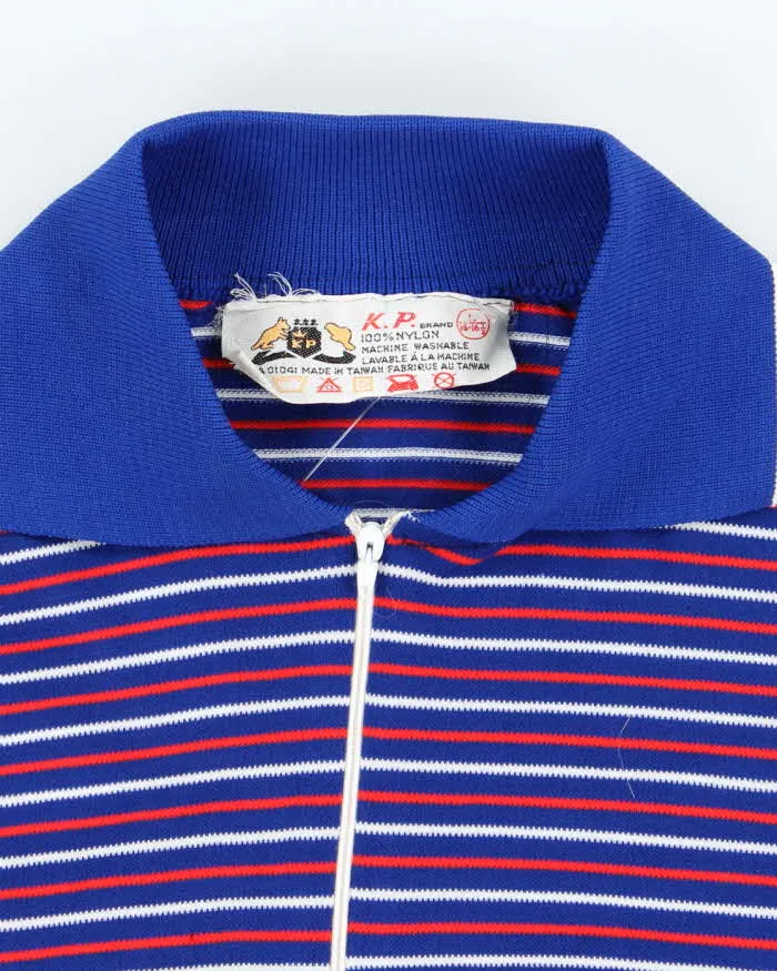 Vintage 80's KP Striped Quarter Zip Polo Shirt - L sold by Rokit product image thumbnail 5