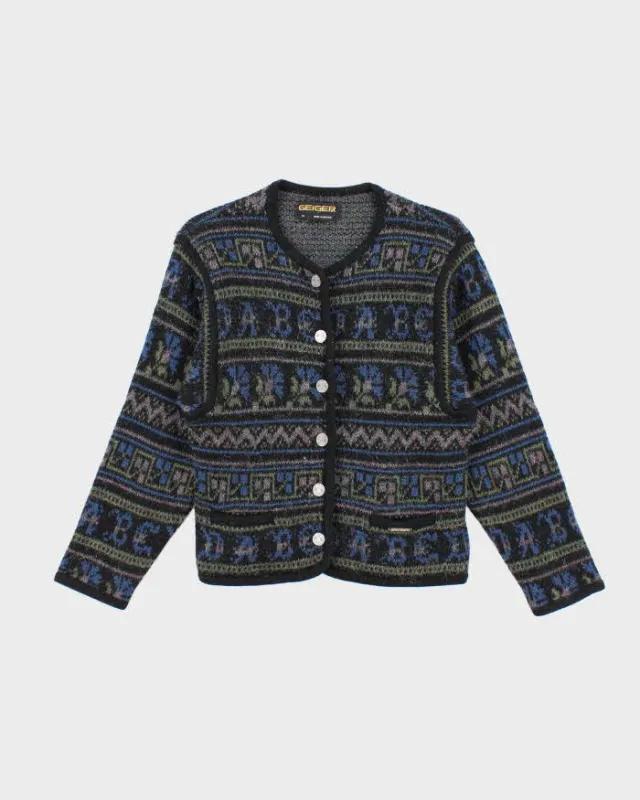 Vintage Geiger Mohair & Wool Blend Cardigan - S sold by Rokit
