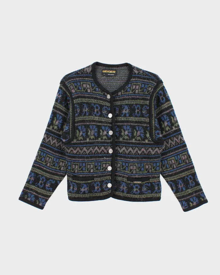 Vintage Geiger Mohair & Wool Blend Cardigan - S sold by Rokit