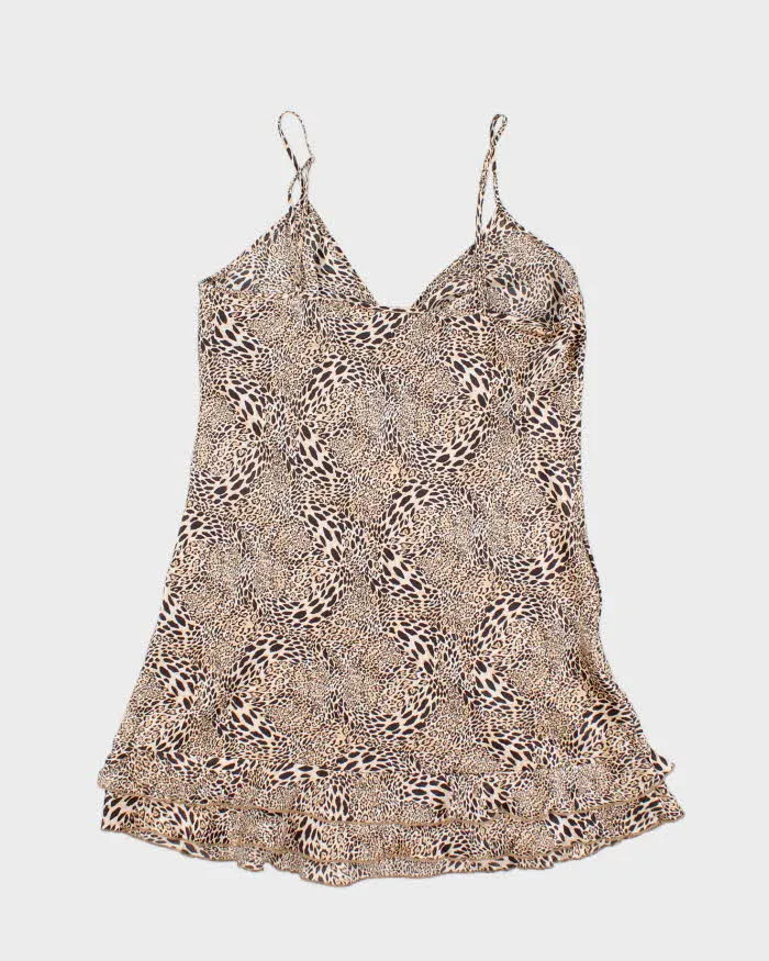Vintage Y2k 00s Teccia Silk Leopard Print Dress - S sold by Rokit product image thumbnail 2