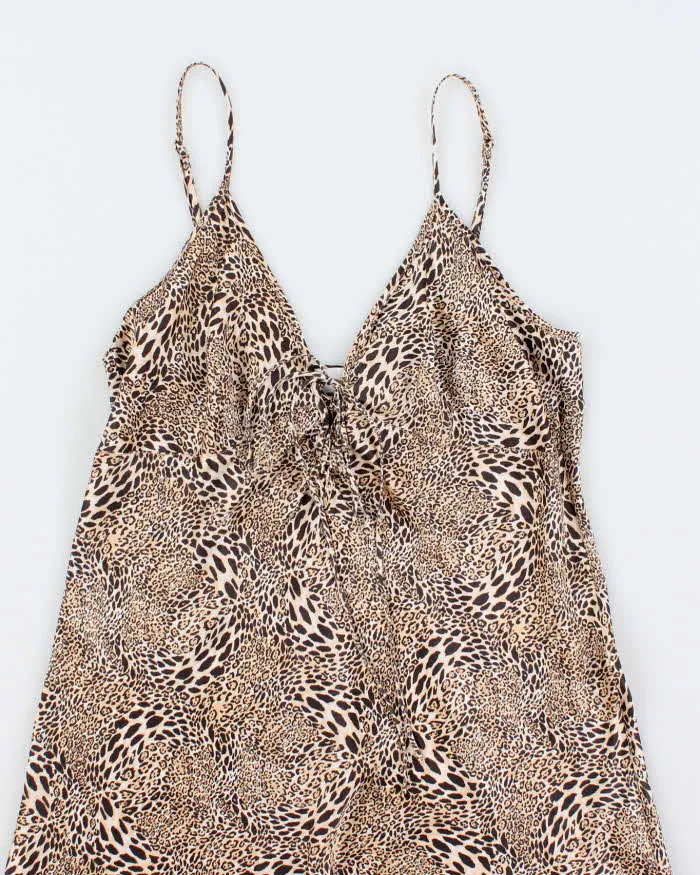 Vintage Y2k 00s Teccia Silk Leopard Print Dress - S sold by Rokit product image thumbnail 3