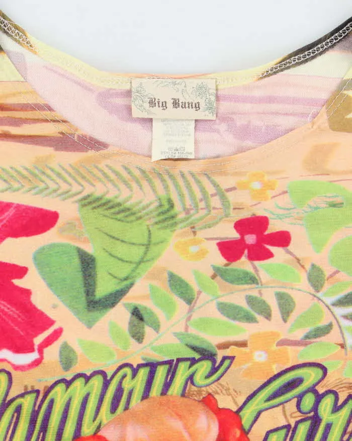 Vintage Y2k 00s Big Bang Mesh Long Sleeve Top - L sold by Rokit product image thumbnail 5