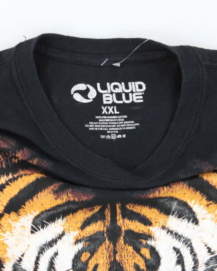 Vintage Liquid Blue Big Tiger Face Graphic T-Shirt - XL sold by Rokit product image thumbnail 5