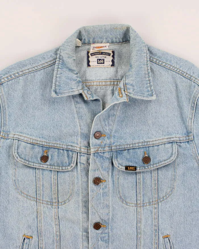 Vintage 90's Hard Rock Café Embroidered Light Wash Denim Jacket - M sold by Rokit product image thumbnail 3