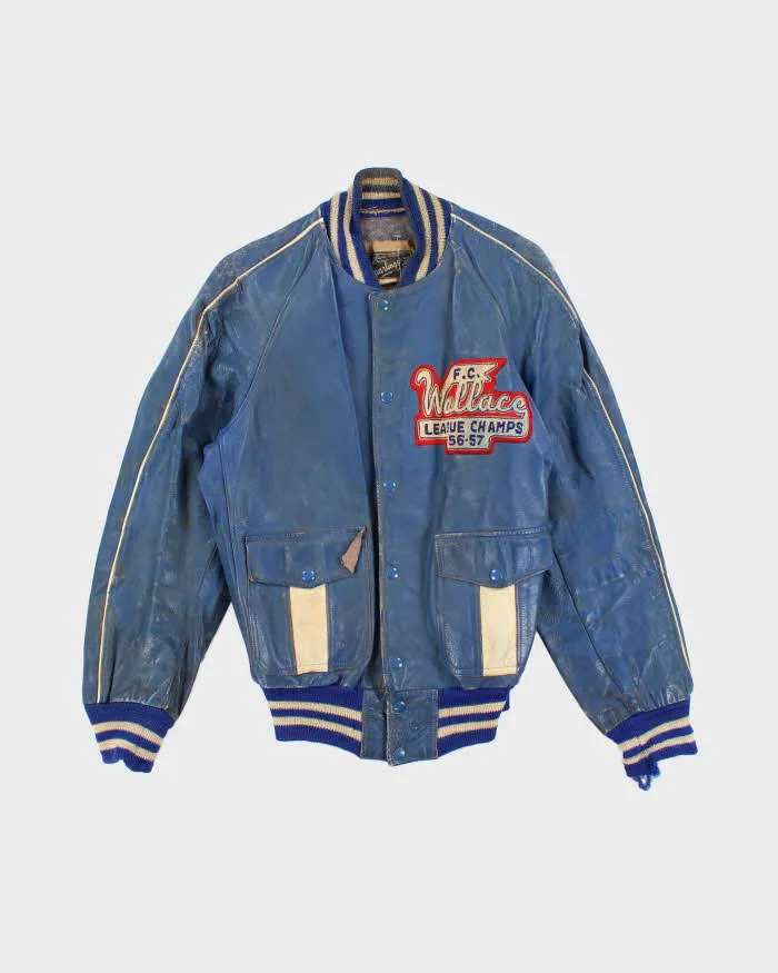 Vintage 50's Wallace League Champs Leather Varsity Jacket - S sold by Rokit