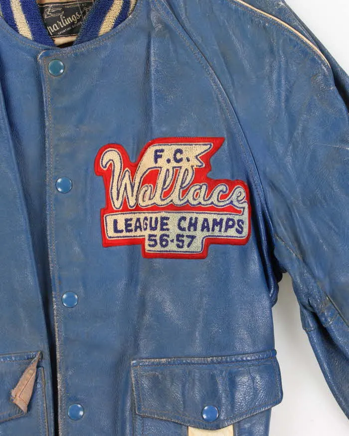 Vintage 50's Wallace League Champs Leather Varsity Jacket - S sold by Rokit product image thumbnail 3