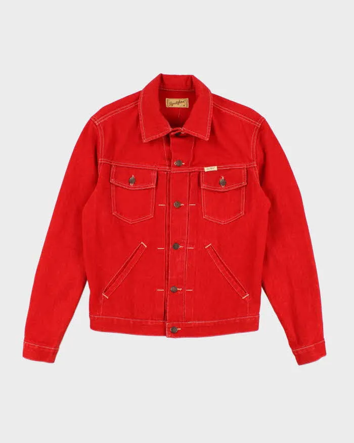 Vintage 70's Spitfire Red Denim Jacket - M sold by Rokit
