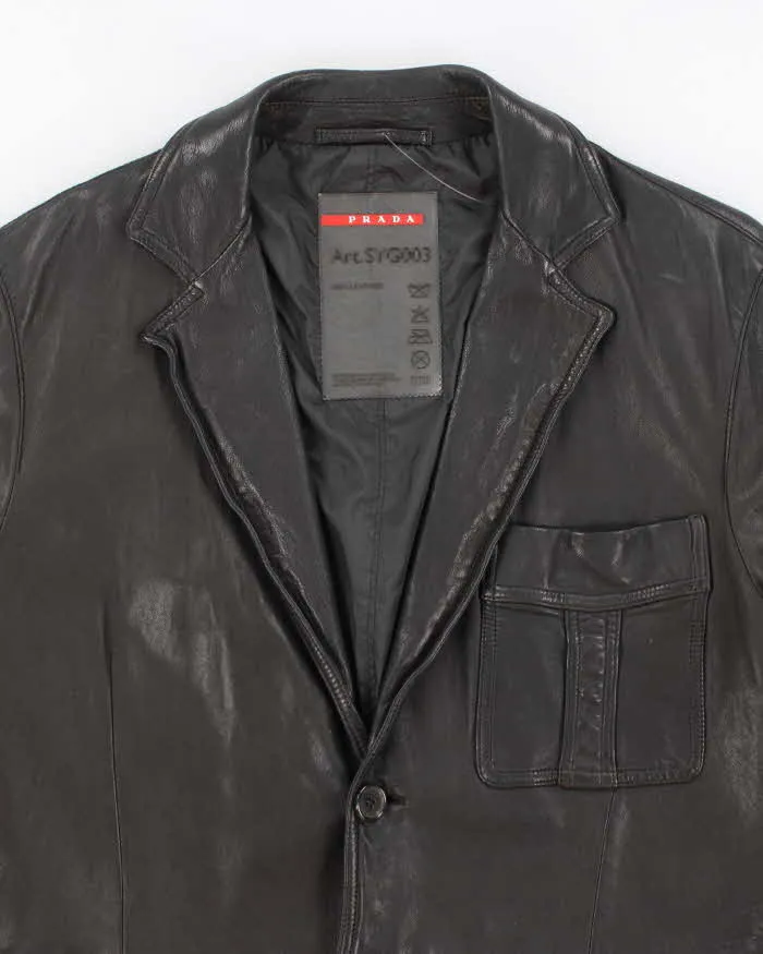 Vintage Y2K Prada Sport Leather Double Breasted Blazer - L sold by Rokit product image thumbnail 3