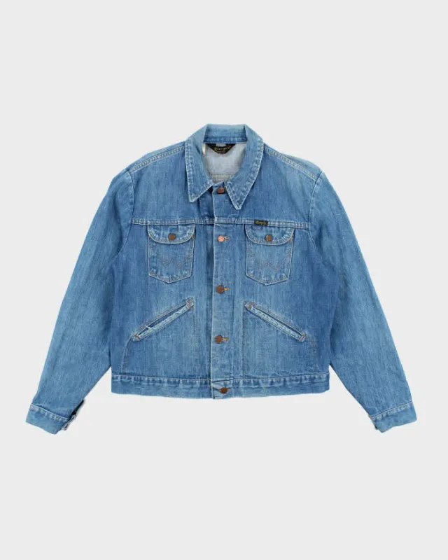 Vintage 80's Wrangler Light Wash Denim Jacket - M sold by Rokit