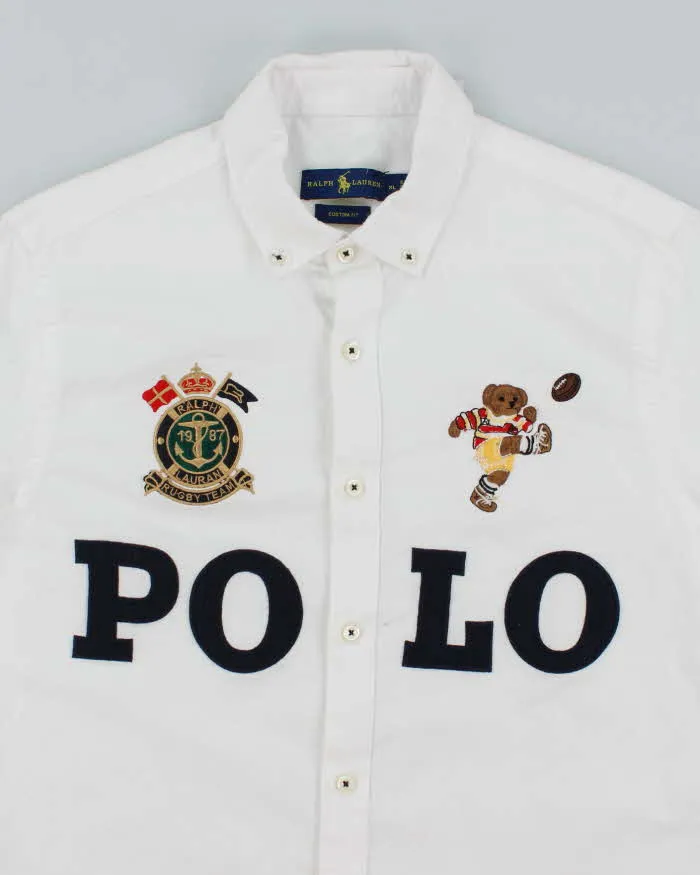 Vintage 2000's Ralph Lauren Patched Polo Spell Out Long Sleeve Shirt - XL sold by Rokit product image thumbnail 3