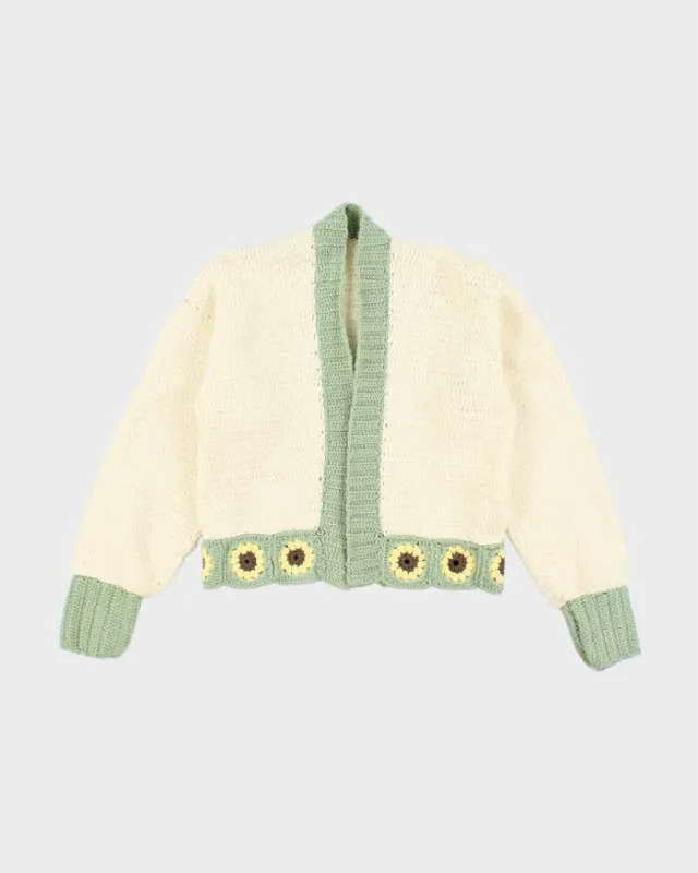 Vintage Handmade Chunky Knit Cardigan - M sold by Rokit