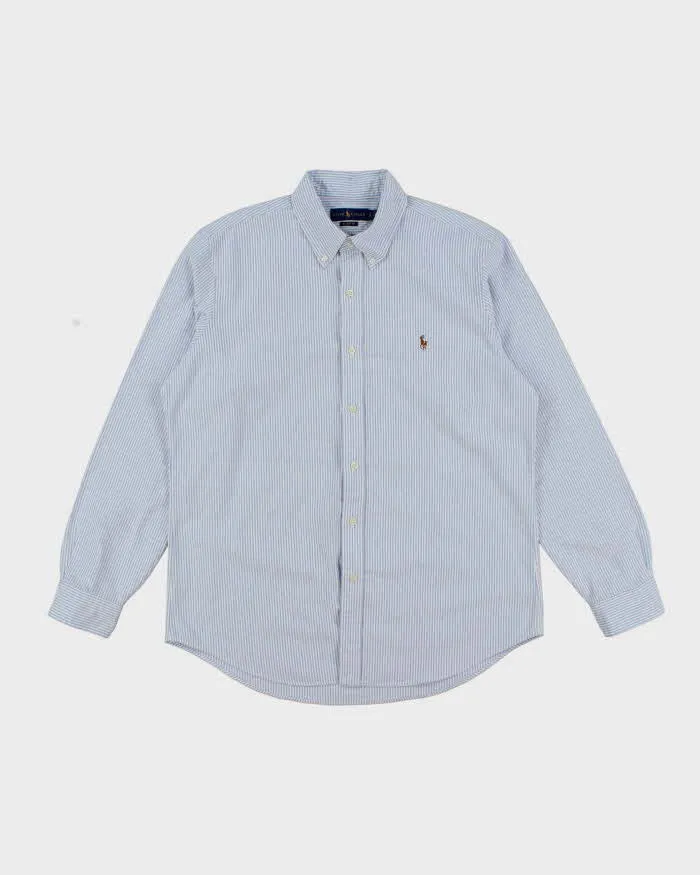 Vintage Ralph Lauren Striped Heavyweight Long Sleeve Shirt - L sold by Rokit