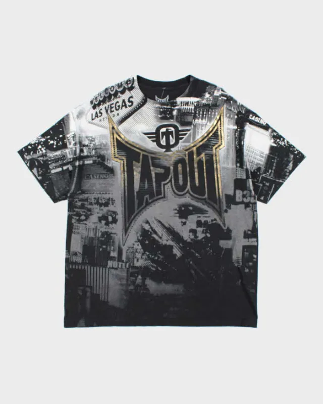 Vintage Y2K Tap Out All Over Print Oversized T-Shirt - XXL sold by Rokit