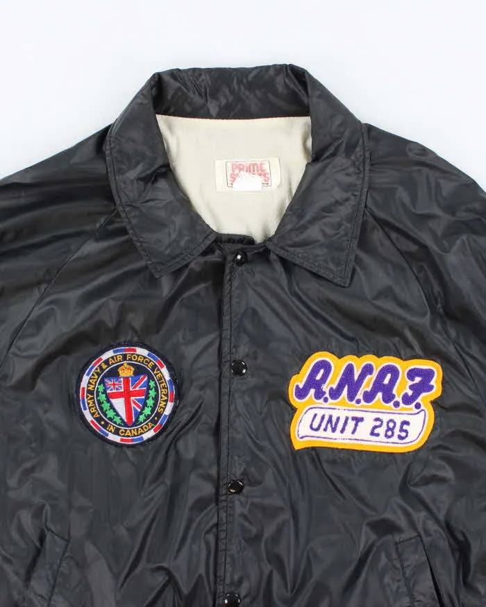 Vintage 1990s Prime Sports Bomber Style Black Windbreaker Jacket - XL sold by Rokit product image thumbnail 3