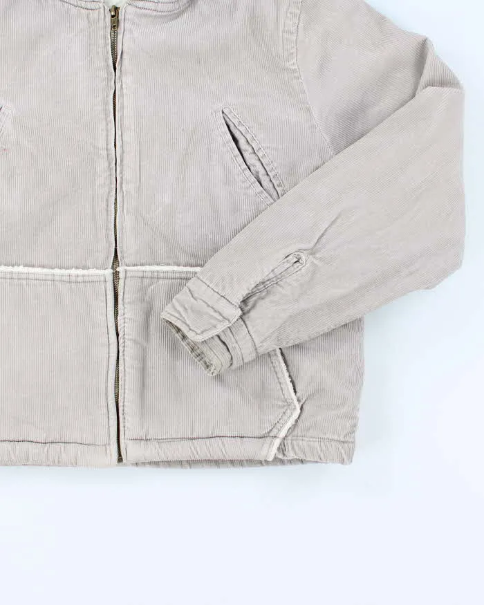 Vintage 90's 725 Originals Grey Cropped Corduroy Hooded Jacket - M sold by Rokit product image thumbnail 4