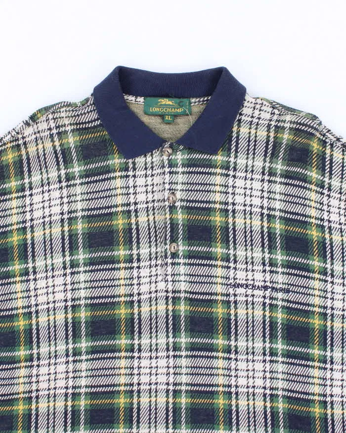 Vintage 90's Longchamp Patterned Quarter Button Long Sleeve Knit - XL sold by Rokit product image thumbnail 3