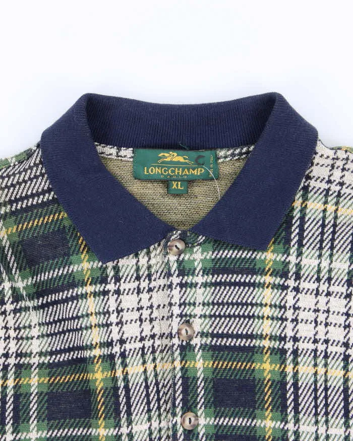 Vintage 90's Longchamp Patterned Quarter Button Long Sleeve Knit - XL sold by Rokit product image thumbnail 5