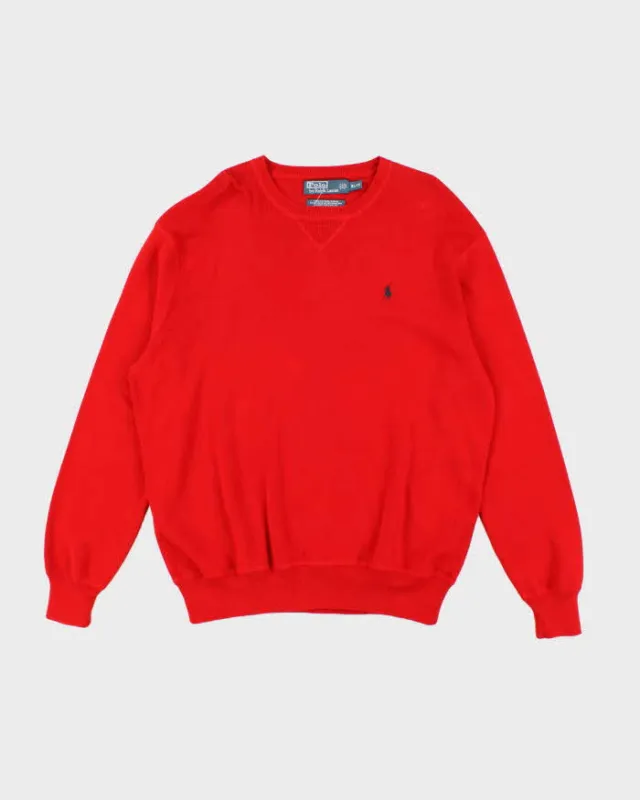 Vintage 90's Ralph Lauren Small Horse Long Sleeve Knit Jumper - XL sold by Rokit