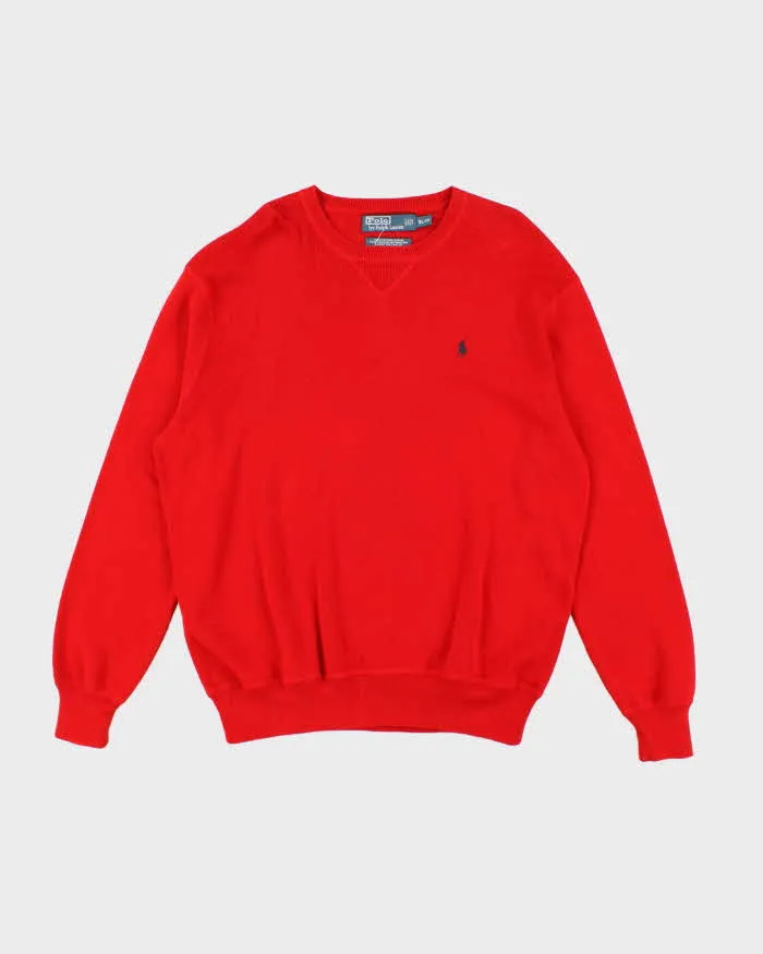 Vintage 90's Ralph Lauren Small Horse Long Sleeve Knit Jumper - XL sold by Rokit